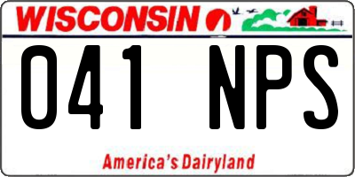 WI license plate 041NPS