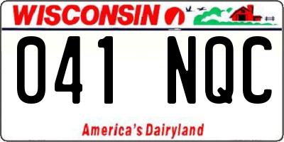 WI license plate 041NQC