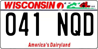 WI license plate 041NQD