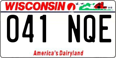 WI license plate 041NQE