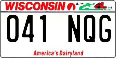 WI license plate 041NQG