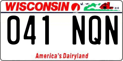 WI license plate 041NQN