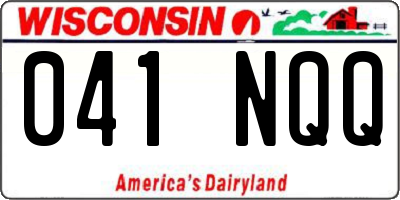 WI license plate 041NQQ