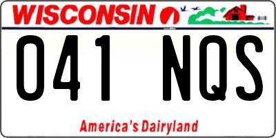 WI license plate 041NQS