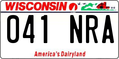 WI license plate 041NRA