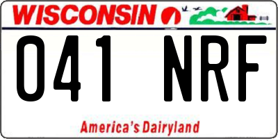 WI license plate 041NRF