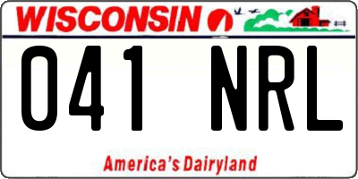 WI license plate 041NRL