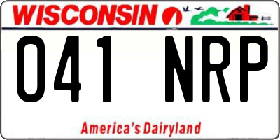 WI license plate 041NRP