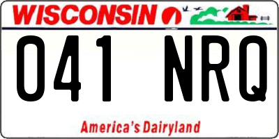 WI license plate 041NRQ