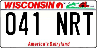 WI license plate 041NRT