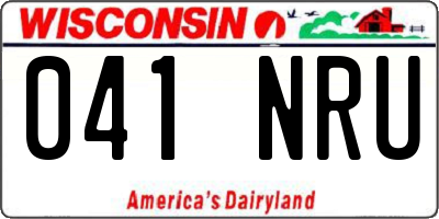 WI license plate 041NRU