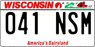 WI license plate 041NSM