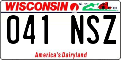 WI license plate 041NSZ