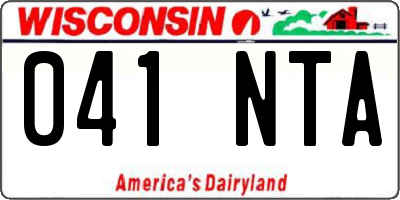 WI license plate 041NTA