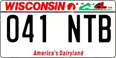WI license plate 041NTB