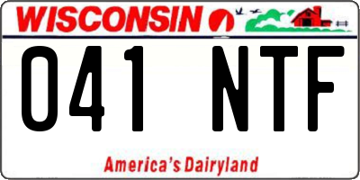 WI license plate 041NTF