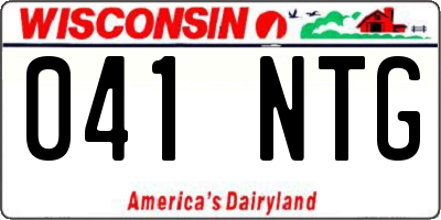 WI license plate 041NTG