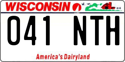 WI license plate 041NTH