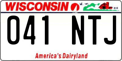 WI license plate 041NTJ