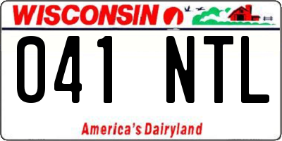WI license plate 041NTL