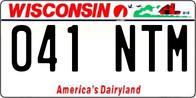 WI license plate 041NTM