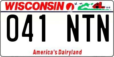 WI license plate 041NTN