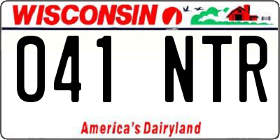 WI license plate 041NTR