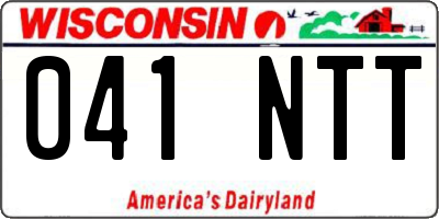 WI license plate 041NTT