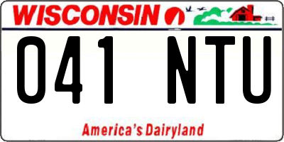 WI license plate 041NTU