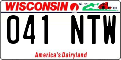 WI license plate 041NTW