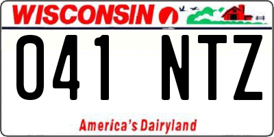 WI license plate 041NTZ