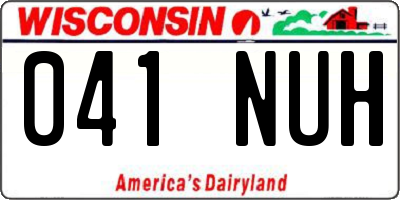 WI license plate 041NUH