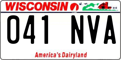 WI license plate 041NVA