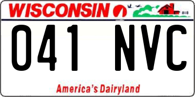 WI license plate 041NVC