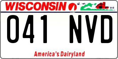 WI license plate 041NVD
