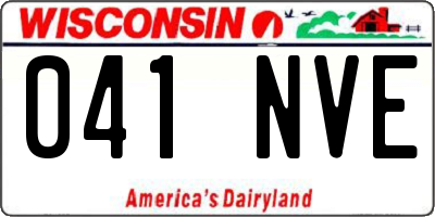 WI license plate 041NVE