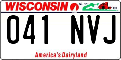 WI license plate 041NVJ