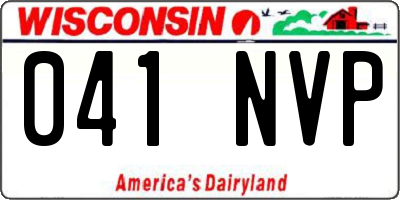 WI license plate 041NVP