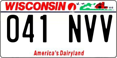 WI license plate 041NVV