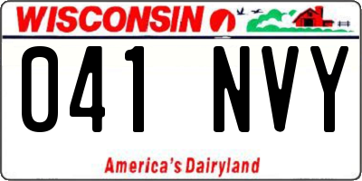 WI license plate 041NVY