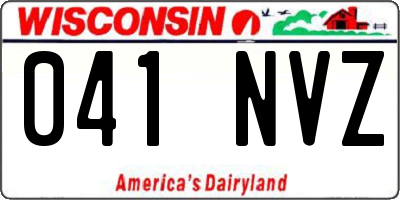 WI license plate 041NVZ