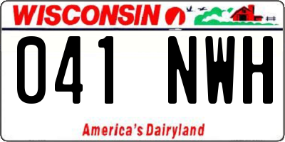 WI license plate 041NWH