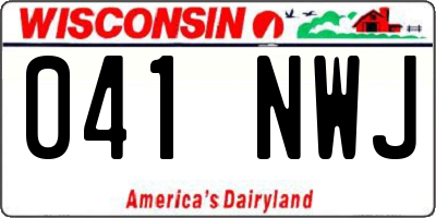 WI license plate 041NWJ