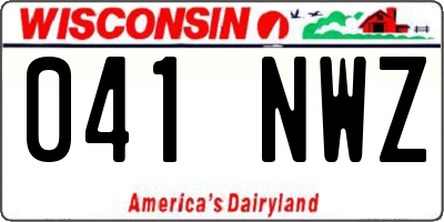 WI license plate 041NWZ