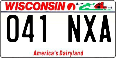 WI license plate 041NXA