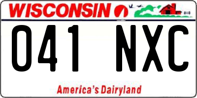 WI license plate 041NXC