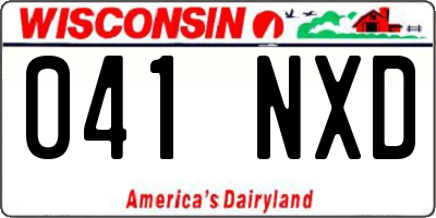 WI license plate 041NXD