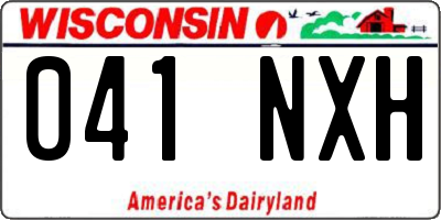 WI license plate 041NXH