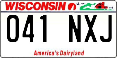 WI license plate 041NXJ