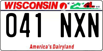 WI license plate 041NXN